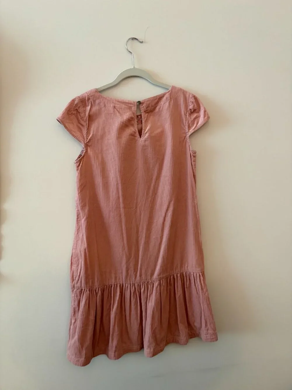 Anthropologie Maeve Pink Corduroy Tessa Flounced Dress Size 2 - Picture 5 of 5
